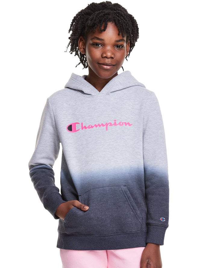 Sudadera Con Capucha Champion Niña - Fleece Dip-Dye Script Logo ( Gris/Negras ) 1745206-DB